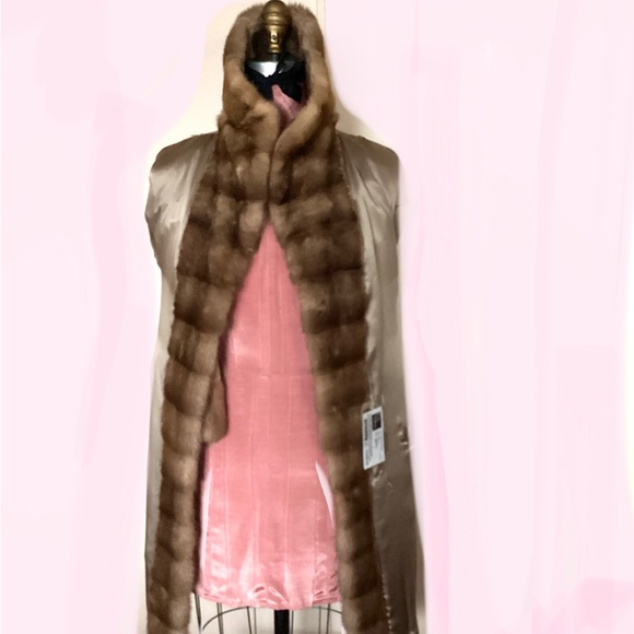 NWT Zac Posen Mink Sheared with Wild Mink trim sz Sm - Picture 8 of 10